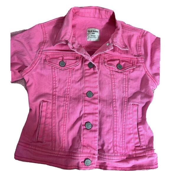 JACKET Old Navy Girls Pink Jean Jacket Size Large - Picture 11 of 15